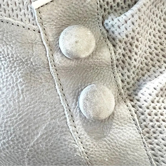 Miz Mooz New York Sallie Gray Button Ankle Boot Women’s 40 Wide Boots New In Box - Picture 10 of 16